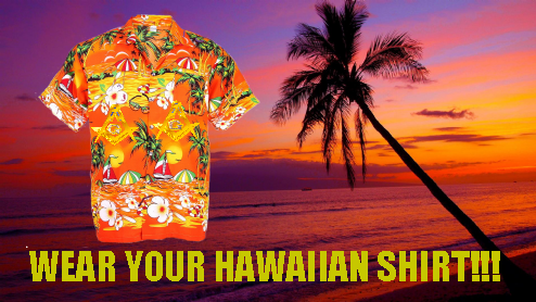 In celebration of summer: hawaiian shirt night!